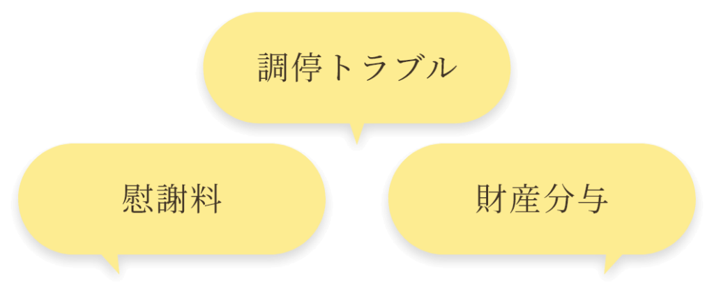 慰謝料 調停トラブル 財産分与
